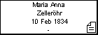 Maria Anna  Zellerhr
